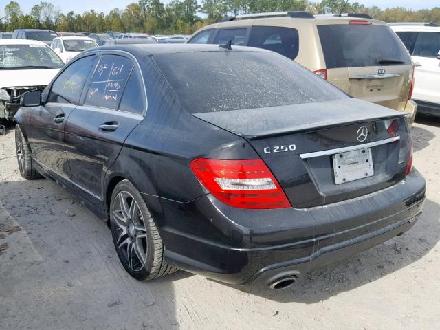 WDDGF4HB1ER305574 - 2014 MERCEDES-BENZ C 250 BLACK photo 3