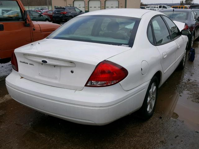 1FAFP56U86A226938 - 2006 FORD TAURUS SEL WHITE photo 4