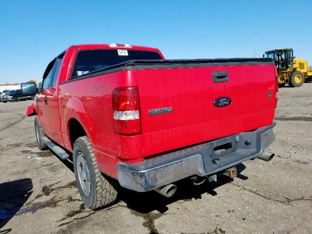 1FTRX14W76KC22376 - 2006 FORD F150 RED photo 3