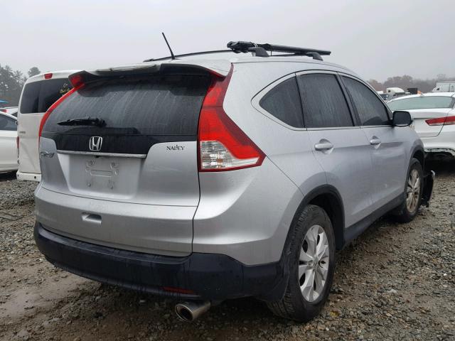 2HKRM3H76EH524164 - 2014 HONDA CR-V EXL SILVER photo 4