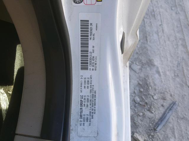 1C3BCBEG9EN131122 - 2014 CHRYSLER 200 TOURIN WHITE photo 10