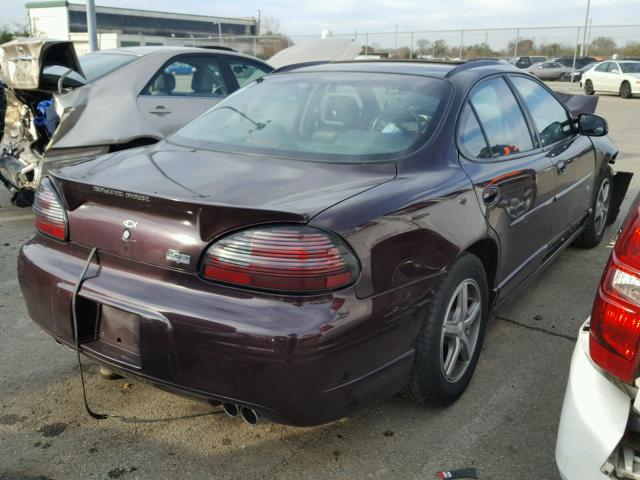 1G2WP52K12F245833 - 2002 PONTIAC GRAND PRIX MAROON photo 4