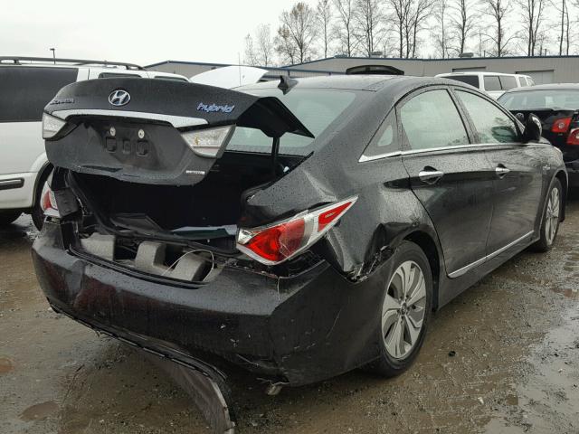 KMHEC4A48FA125381 - 2015 HYUNDAI SONATA HYB BLACK photo 4