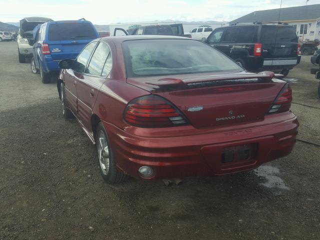 1G2NF52FX2C178037 - 2002 PONTIAC GRAND AM S MAROON photo 3