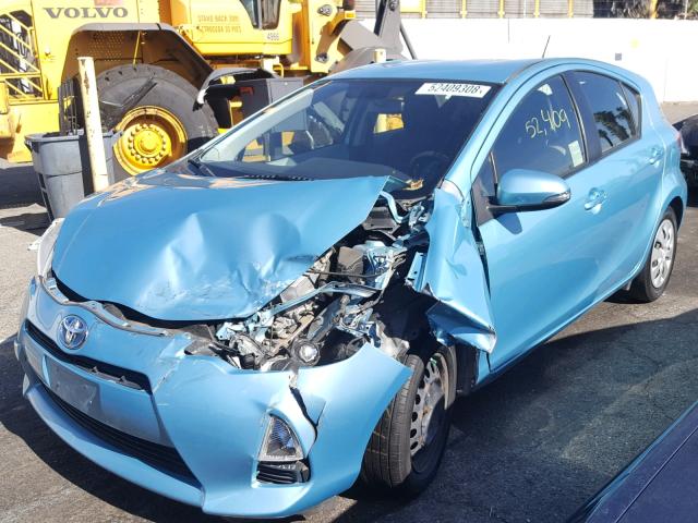 JTDKDTB39D1032340 - 2013 TOYOTA PRIUS C BLUE photo 2