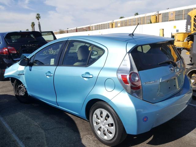 JTDKDTB39D1032340 - 2013 TOYOTA PRIUS C BLUE photo 3