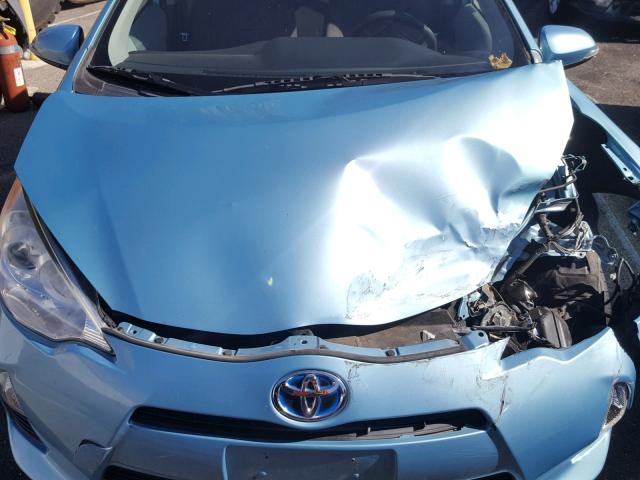 JTDKDTB39D1032340 - 2013 TOYOTA PRIUS C BLUE photo 7