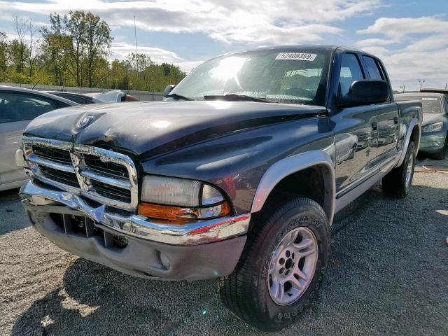 1D7HG48N04S525064 - 2004 DODGE DAKOTA QUA GRAY photo 2