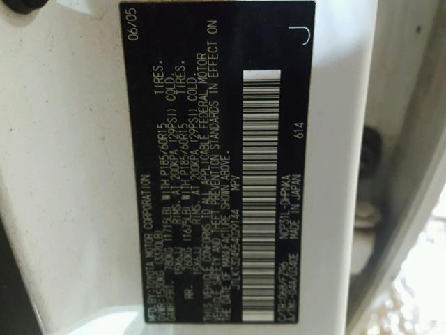 JTLKT324554029144 - 2005 TOYOTA SCION XB Ақ фото 10