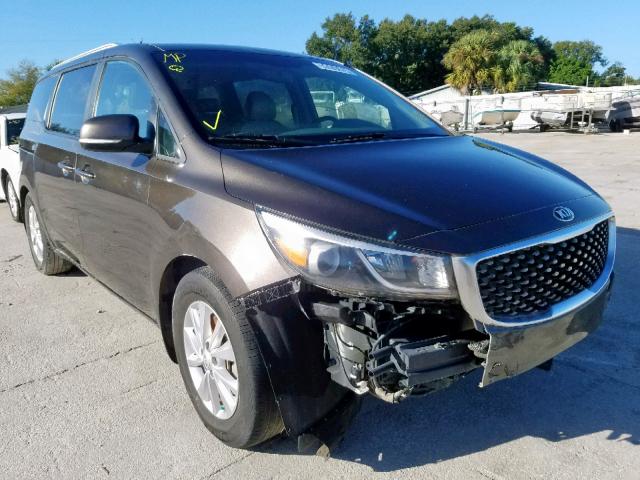 KNDMB5C16G6212342 - 2016 KIA SEDONA LX BROWN photo 1