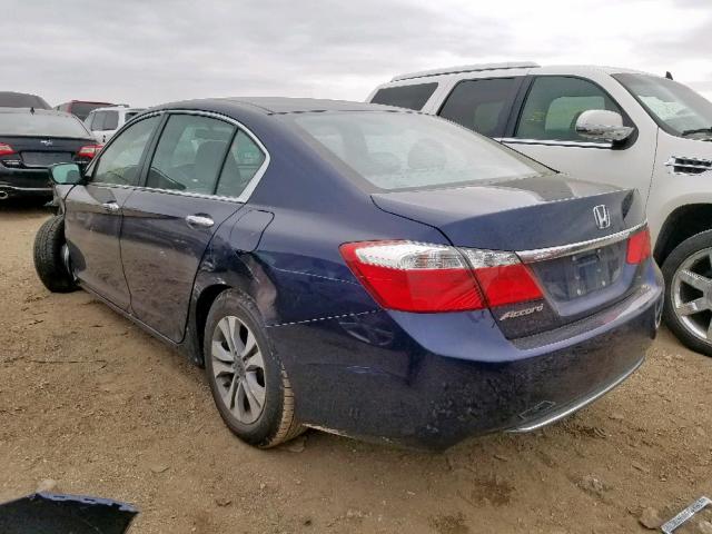 1HGCR2F31FA105831 - 2015 HONDA ACCORD LX BLUE photo 3