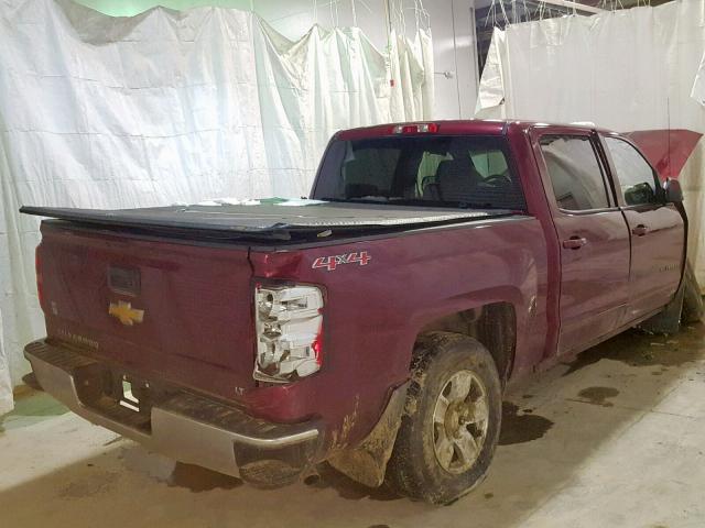 3GCUKREC9FG221782 - 2015 CHEVROLET SILVERADO BURGUNDY photo 4