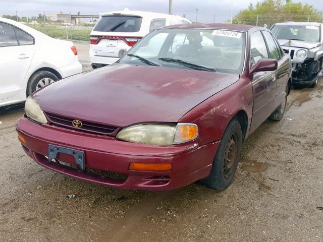 4T1BG12KXTU821124 - 1996 TOYOTA CAMRY DX BURGUNDY photo 2