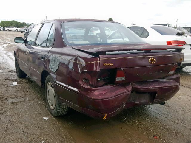 4T1BG12KXTU821124 - 1996 TOYOTA CAMRY DX BURGUNDY photo 3