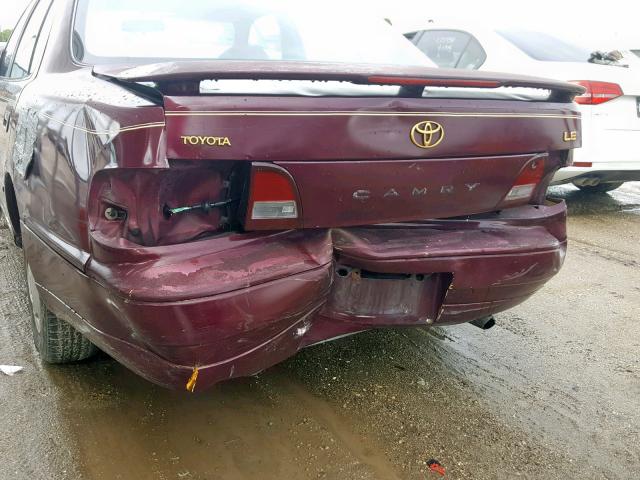 4T1BG12KXTU821124 - 1996 TOYOTA CAMRY DX BURGUNDY photo 9