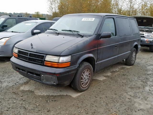 2B4GH45R7SR338118 - 1995 DODGE CARAVAN SE BLACK photo 2