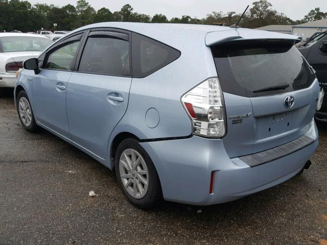 JTDZN3EU7C3156755 - 2012 TOYOTA PRIUS V BLUE photo 3