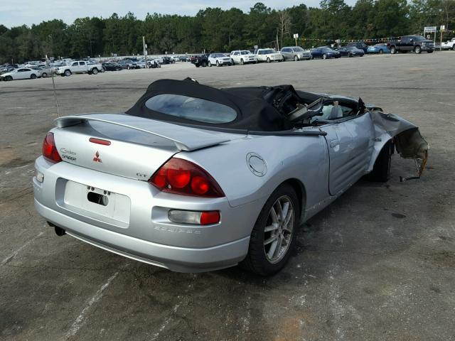 4A3AE55H51E005813 - 2001 MITSUBISHI ECLIPSE SP SILVER photo 4