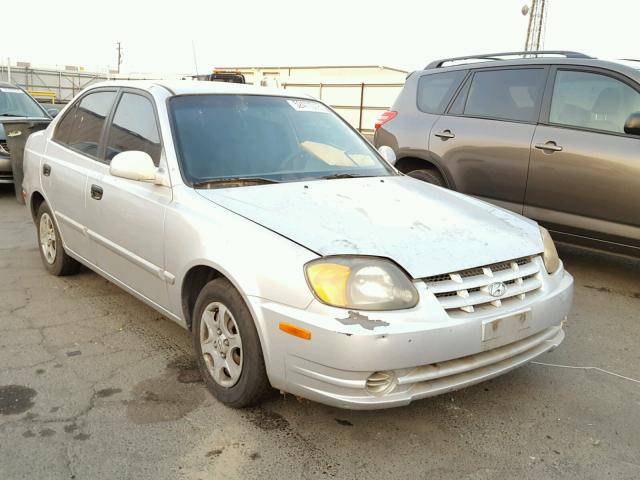 KMHCG45C23U493594 - 2003 HYUNDAI ACCENT GL SILVER photo 1