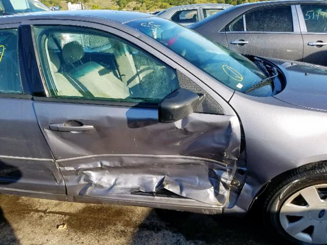 3FAHP06Z67R216519 - 2007 FORD FUSION S GRAY photo 9