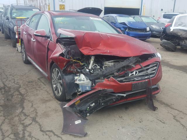 5NPE34AF8GH394643 - 2016 HYUNDAI SONATA SPO RED photo 1