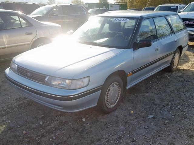 4S3BJ6339P7952608 - 1993 SUBARU LEGACY L BLUE photo 2