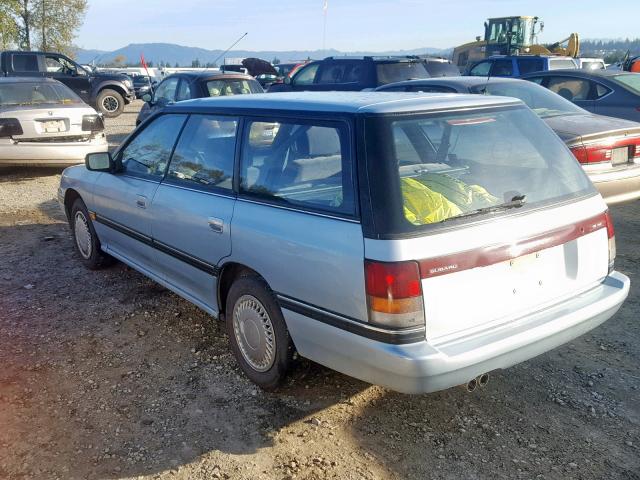 4S3BJ6339P7952608 - 1993 SUBARU LEGACY L BLUE photo 3