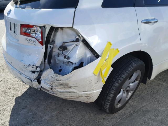 5J8TB18298A018636 - 2008 ACURA RDX WHITE photo 9