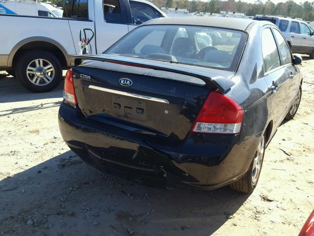 KNAFE121475430969 - 2007 KIA SPECTRA EX BLACK photo 4