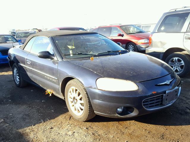 1C3EL55U71N618088 - 2001 CHRYSLER SEBRING LX BLUE photo 1