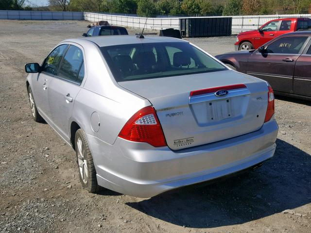 3FAHP0JA0CR298078 - 2012 FORD FUSION SEL SILVER photo 3