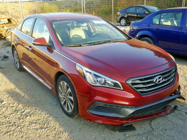 5NPE34AF6GH382698 - 2016 HYUNDAI SONATA SPO RED photo 1