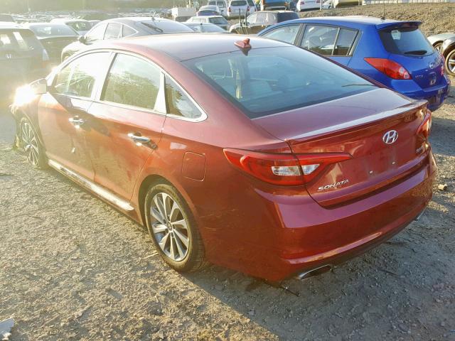 5NPE34AF6GH382698 - 2016 HYUNDAI SONATA SPO RED photo 3