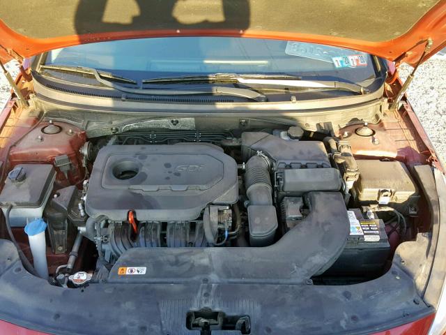 5NPE34AF6GH382698 - 2016 HYUNDAI SONATA SPO RED photo 7