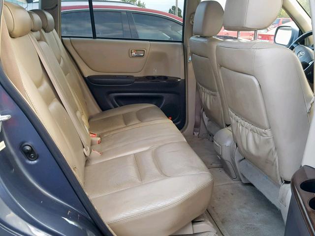 JTEHF21A620052512 - 2002 TOYOTA HIGHLANDER BLUE photo 6