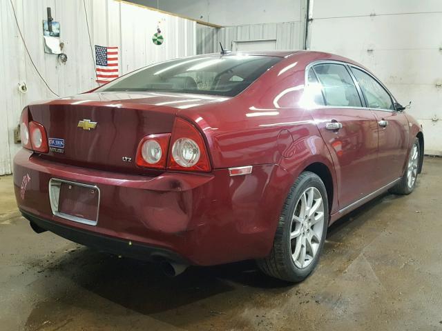 1G1ZK57758F254273 - 2008 CHEVROLET MALIBU LTZ RED photo 4