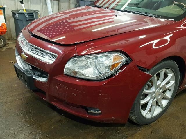 1G1ZK57758F254273 - 2008 CHEVROLET MALIBU LTZ RED photo 9