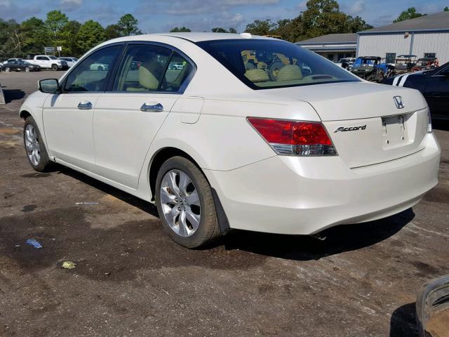 1HGCP36829A042511 - 2009 HONDA ACCORD EXL WHITE photo 3