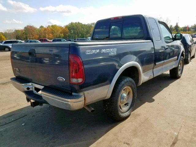 1FTRX18L01NA15710 - 2001 FORD F150 BLUE photo 4