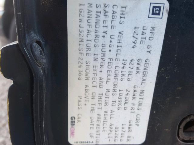 1G2WJ52M1SF224368 - 1995 PONTIAC GRAND PRIX მწვანე ფოტო 10