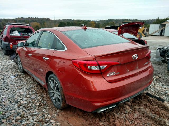 5NPE34AB1FH092865 - 2015 HYUNDAI SONATA SPO ORANGE photo 3