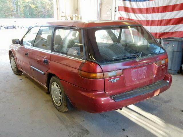 4S3BK4350T6932184 - 1996 SUBARU LEGACY L RED photo 3