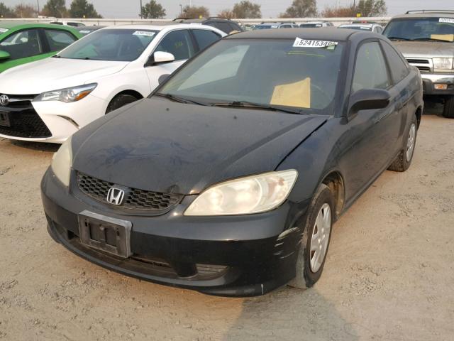 1HGEM22165L015525 - 2005 HONDA CIVIC DX V BLACK photo 2