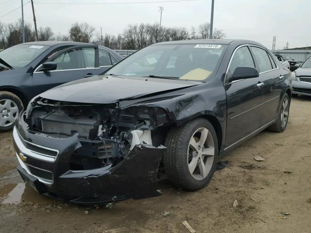 1G1ZC5E06CF325668 - 2012 CHEVROLET MALIBU 1LT BLACK photo 2