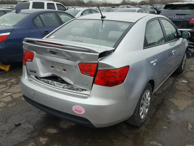 KNAFU4A20C5572664 - 2012 KIA FORTE EX SILVER photo 4