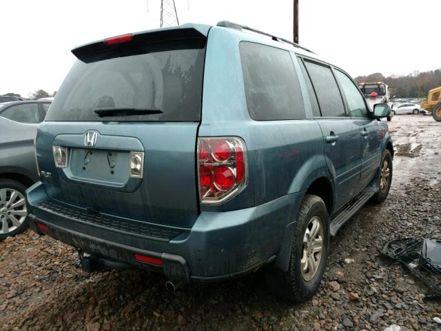 5FNYF28268B016316 - 2008 HONDA PILOT VP BLUE photo 4