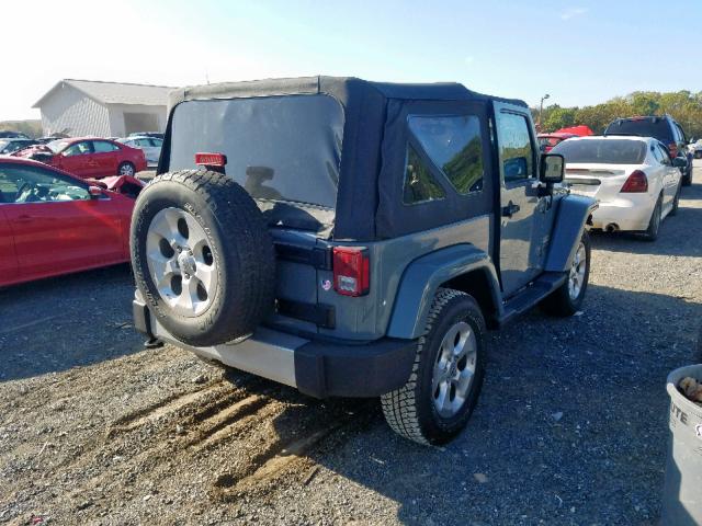 1C4GJWBG1EL234663 - 2014 JEEP WRANGLER S GRAY photo 4