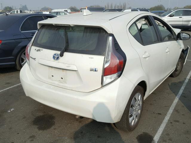 JTDKDTB31G1117872 - 2016 TOYOTA PRIUS C WHITE photo 4