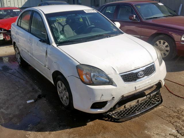 KNADH4A33A6601456 - 2010 KIA RIO LX WHITE photo 1