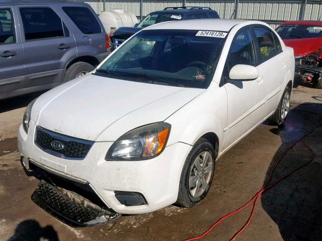 KNADH4A33A6601456 - 2010 KIA RIO LX WHITE photo 2